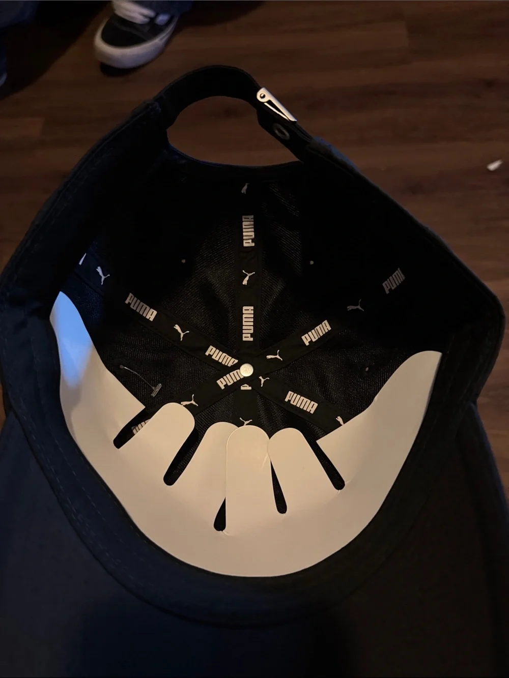 Puma New Black Baseball Hat with Silver Cat Logo